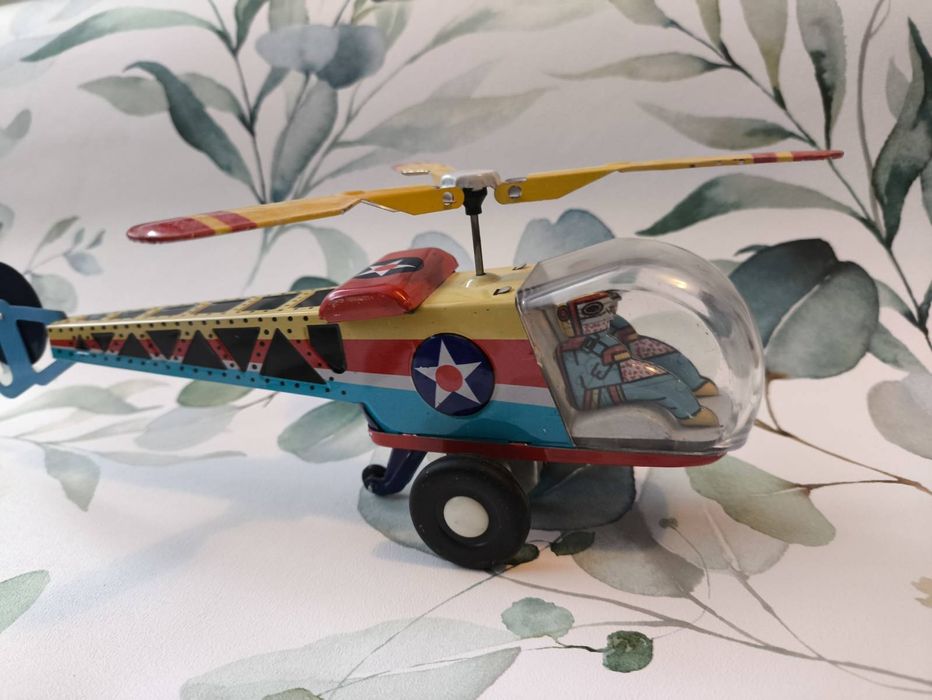 Metalowa zabawka Tin Toy Helikopter MF334, nowa, pudełko, unikat