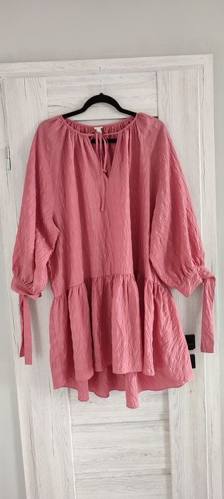 Letnia Luźna Karbowana Sukienka River Island r.40