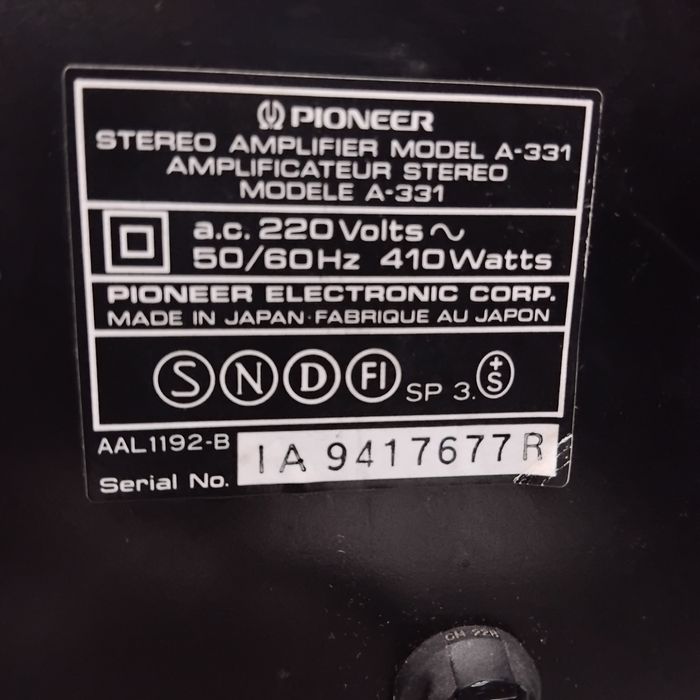 PIONEER amplificador A-331