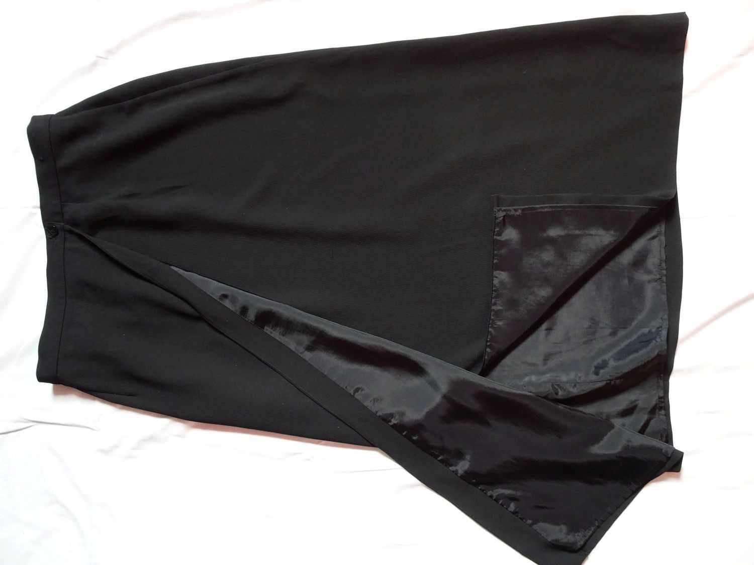 Marks & Spencer czarna spódnica zakładana 42 długa