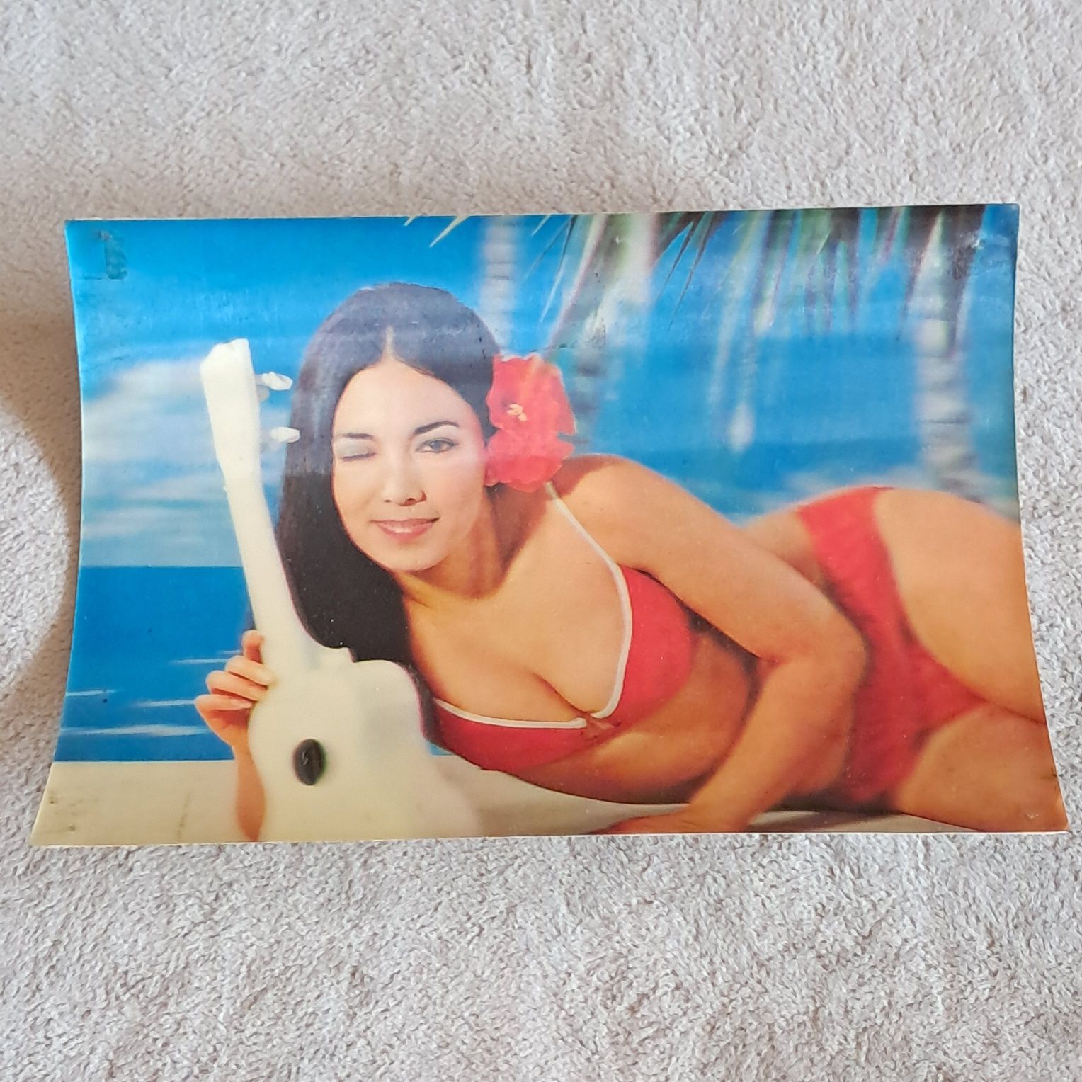 Kartka zdjęcie 3D lata 80'