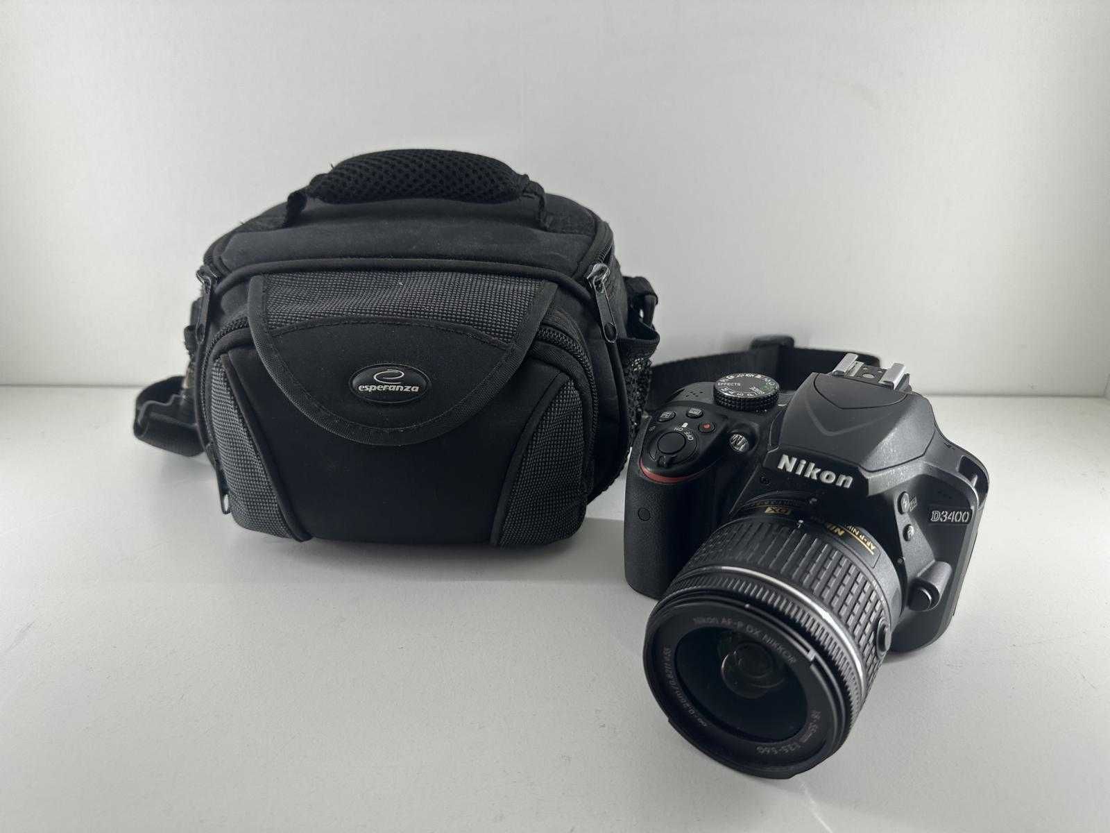 Aparat NIKON D3400 Obiektyw Ładowarka Torba