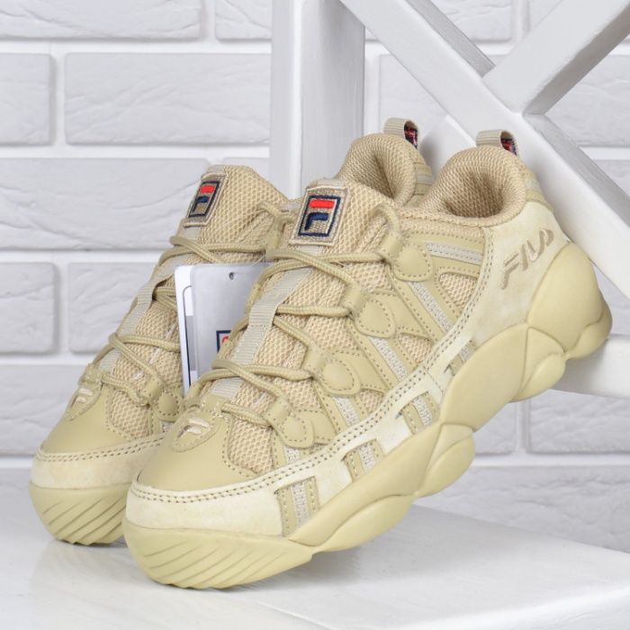 Кроссовки Fila Фила Корея женские замшевые бежевые 36-40