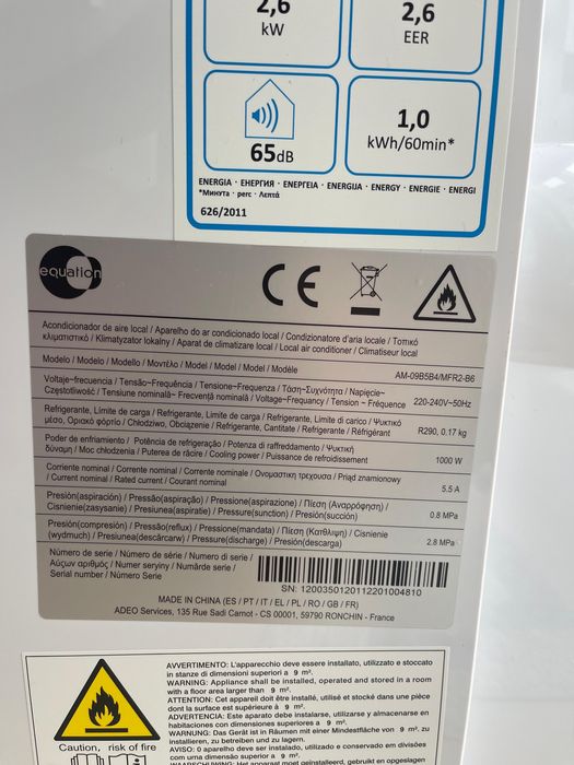 Ar condicionado portatil equatil