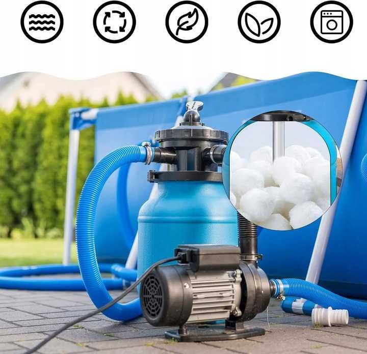 GROFIS kule filtrujące basen do instalacji filtrujących piasek, 1300g