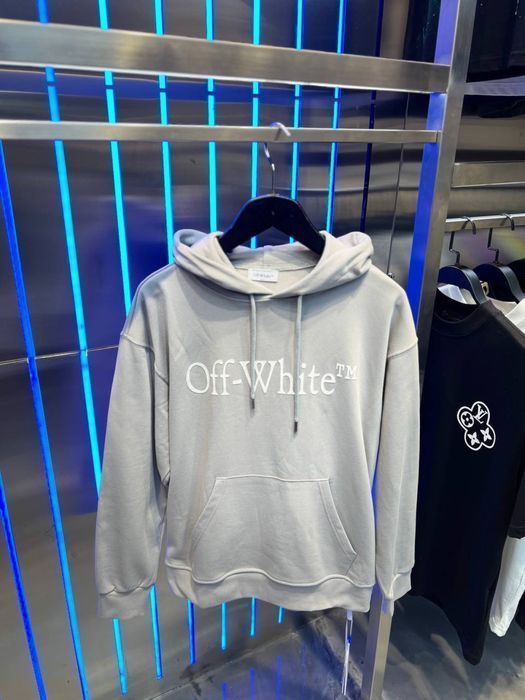 OFF-white худи мужское женское унисекс оригинал серое