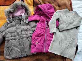Набір одягу для дівчинки куртка , жилетка , сукня 1.5-3 роки