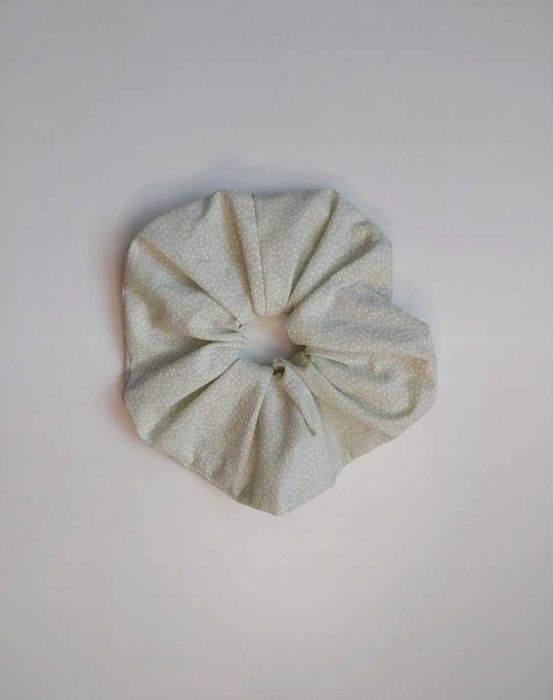 Frotka MAXI biała kropka handmade