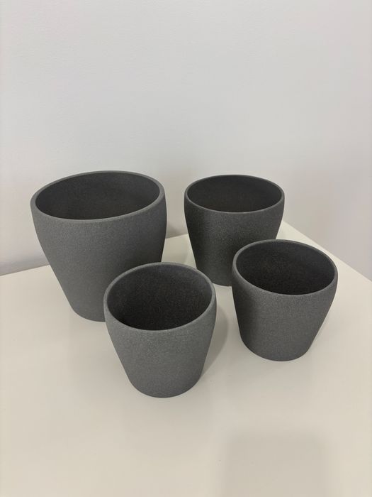 Zestaw doniczek La Decoria ,,Messina” dunkelgrau - 4 szt.