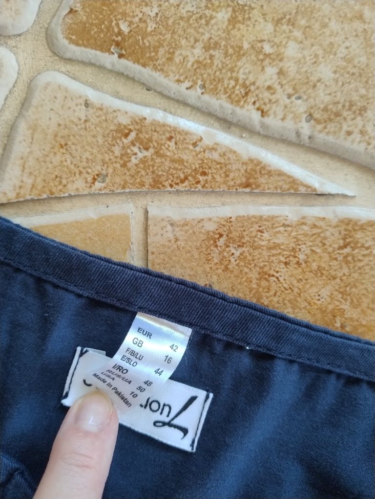 Sukienka XL 42 letnia lampasy jeans bawełna bez rękawów