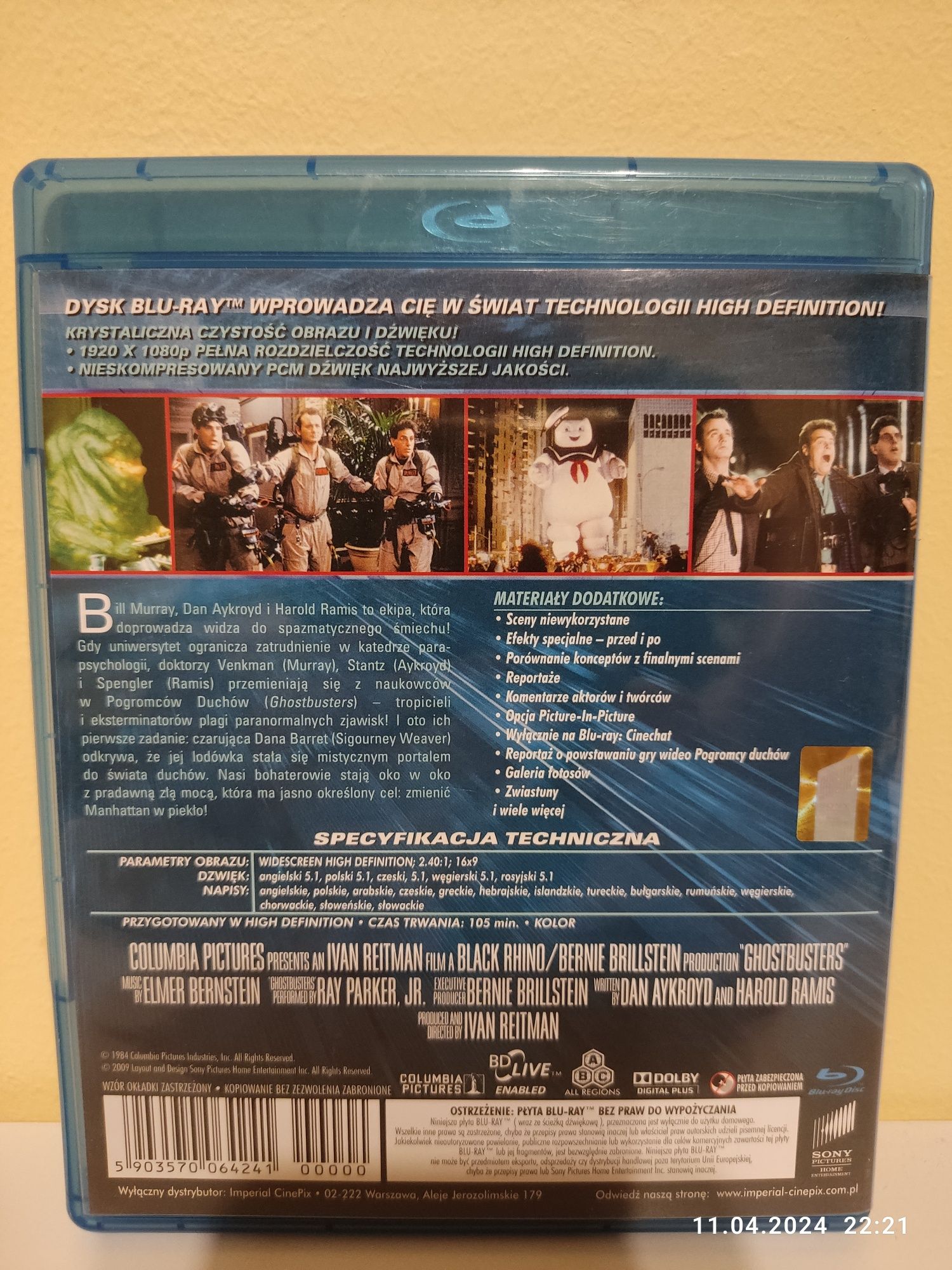 Pogromcy Duchów Blu ray lektor napisy PL Ghostbusters