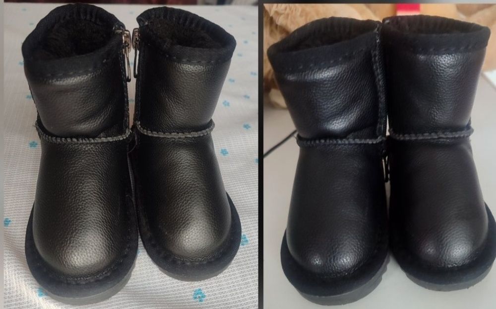 НОВІ шкіряні теплі угги 22р