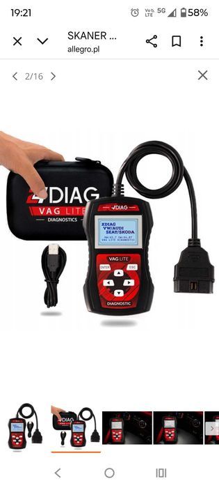 Komputer Vag Skaner diagnostyczny interfejs diag lite
