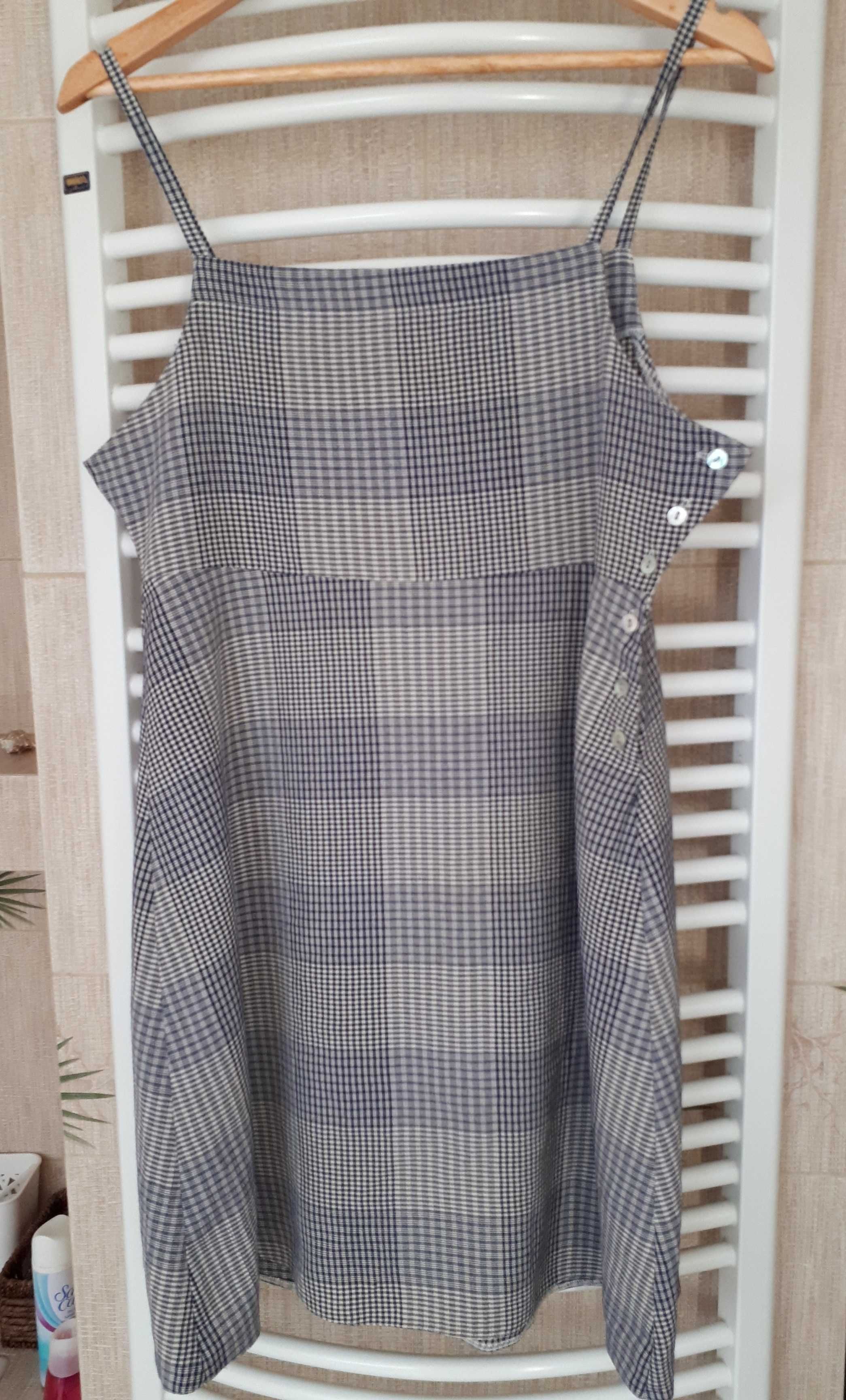 letnia sukienka mini w kratę na szeleczkach Dorothy Perkins 40/42/L/XL