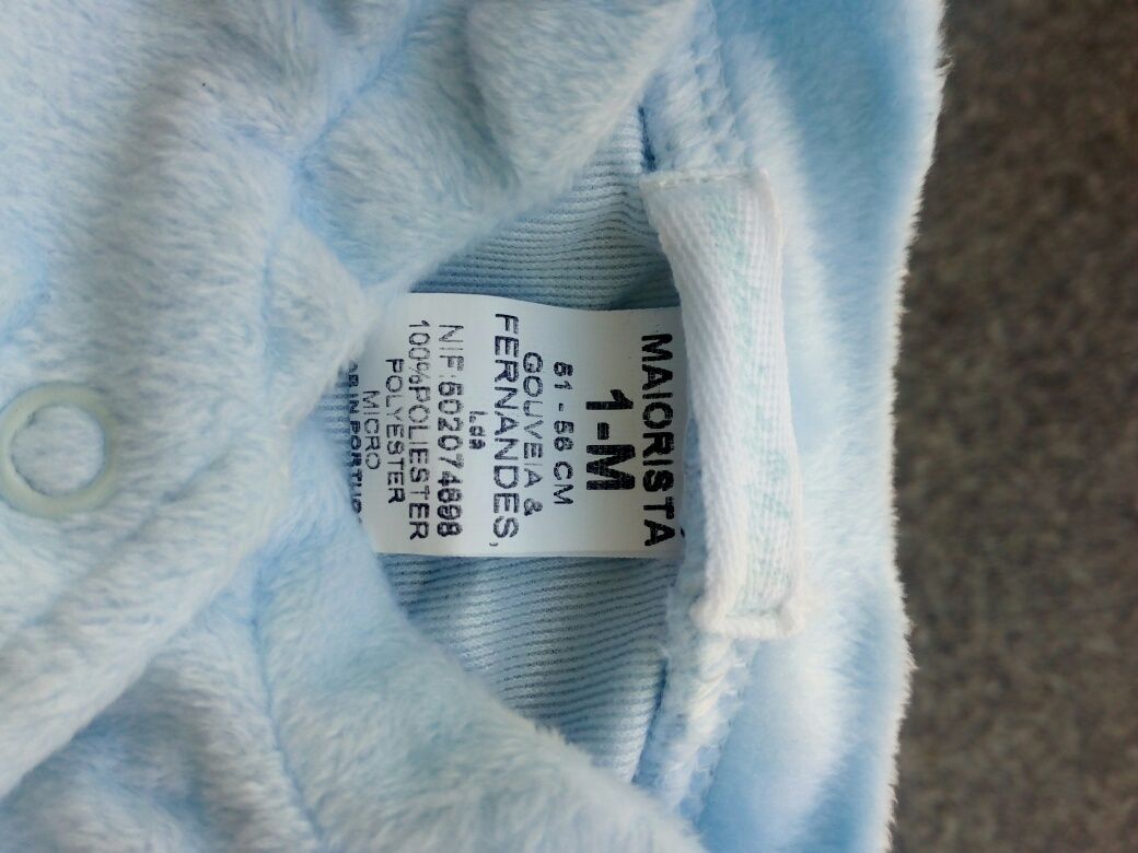 NOVO Babygrow Azul 1M