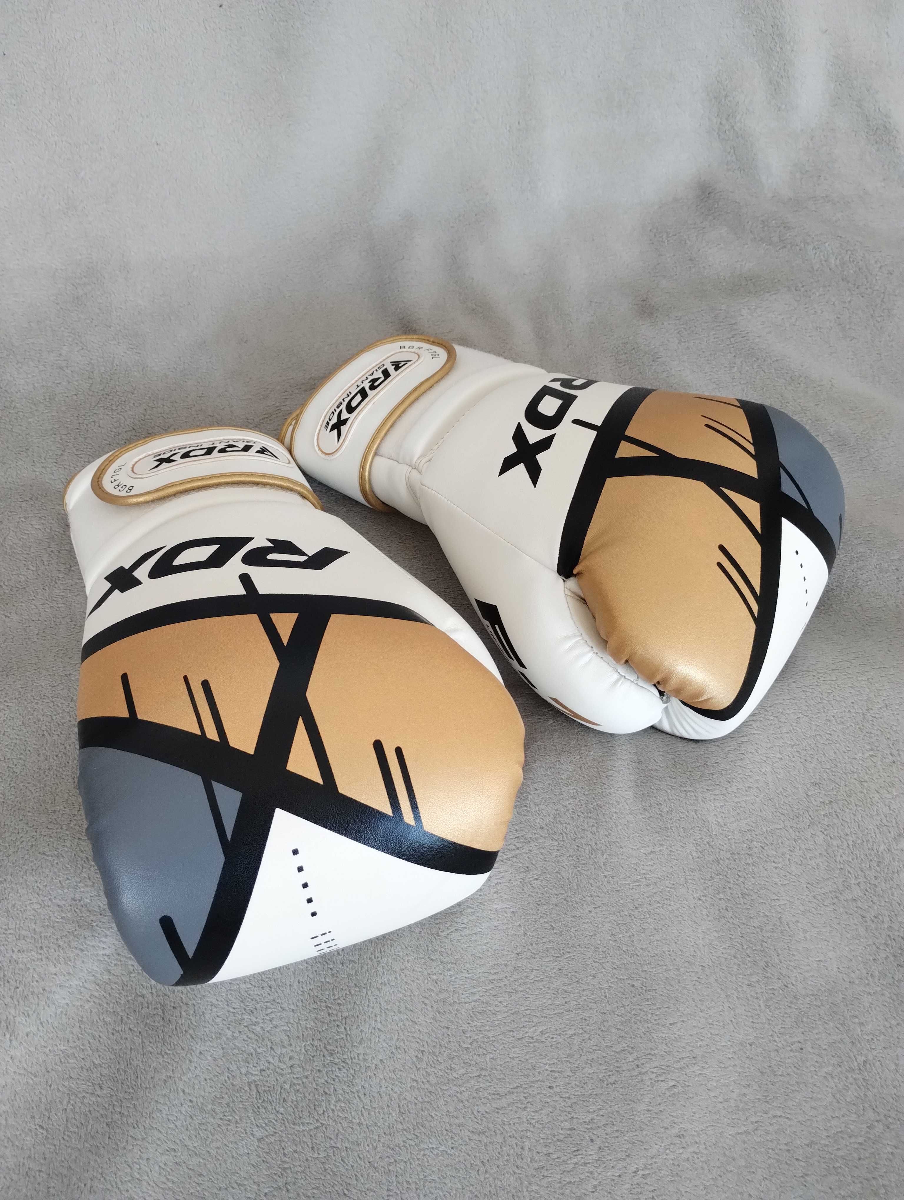 Боксерские перчатки RDX Rex Leather Gold 12 унций