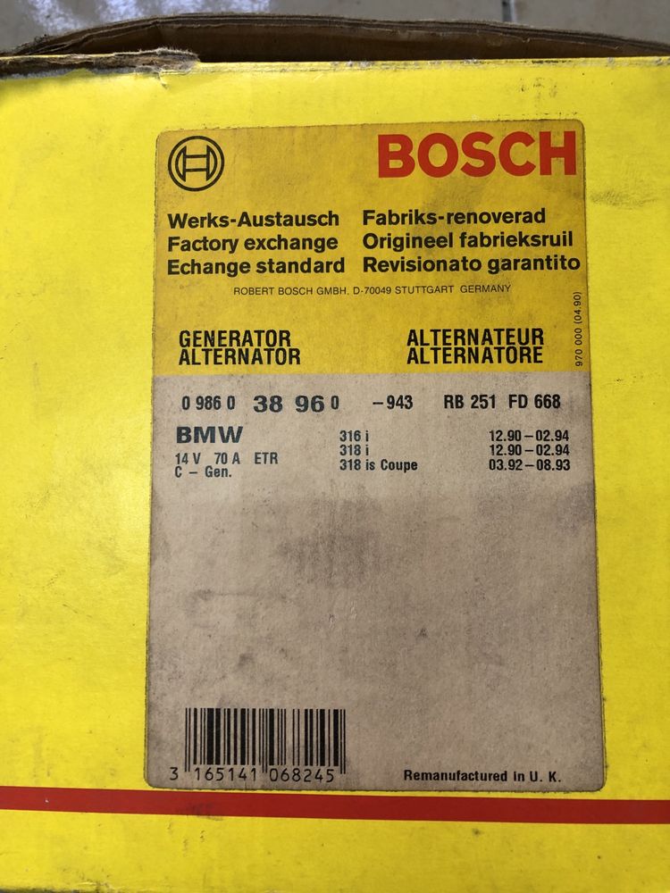 Alternador Bosch novo - BMW