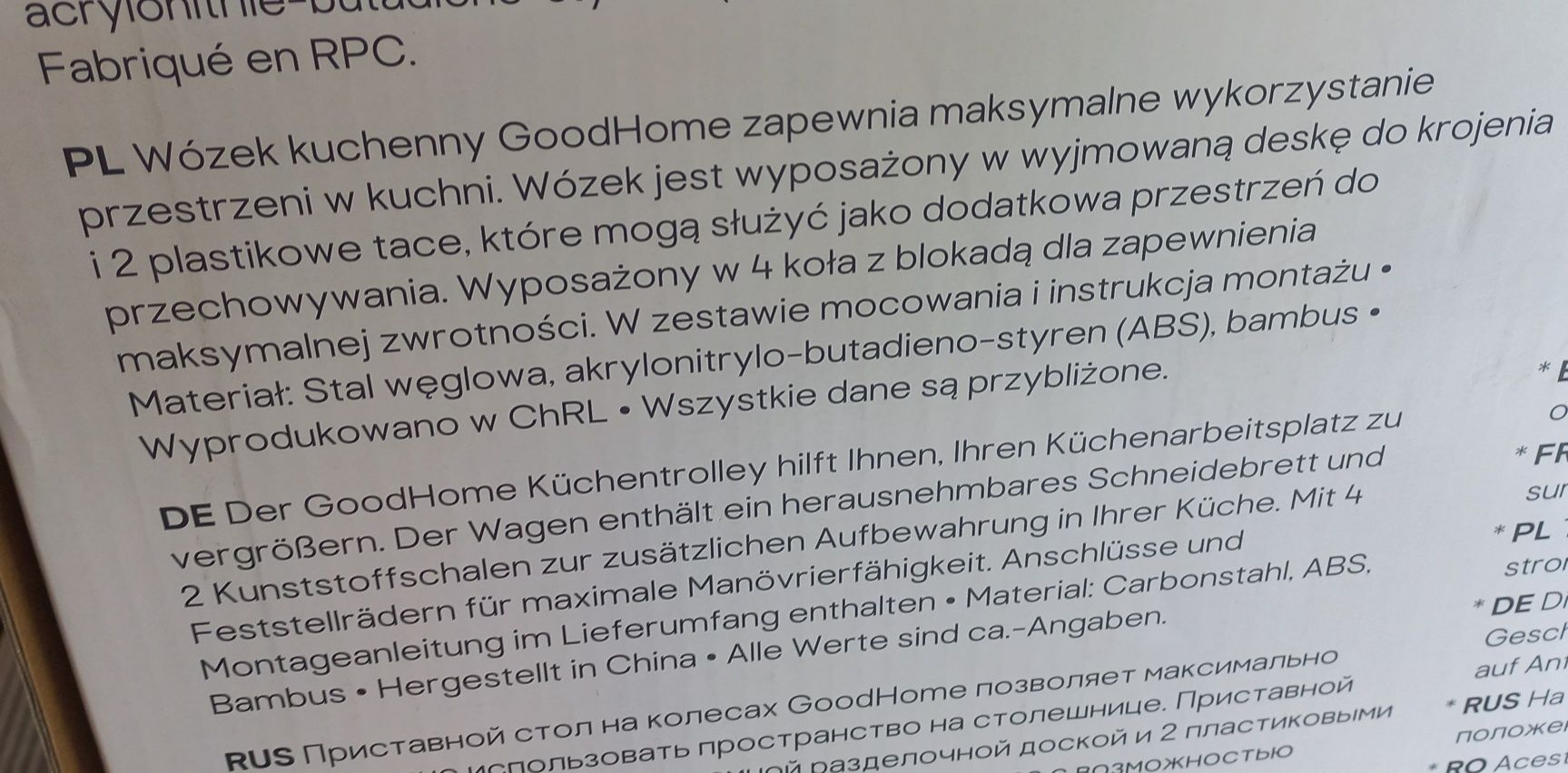 Nowy wózek kuchenny, stolik, barek