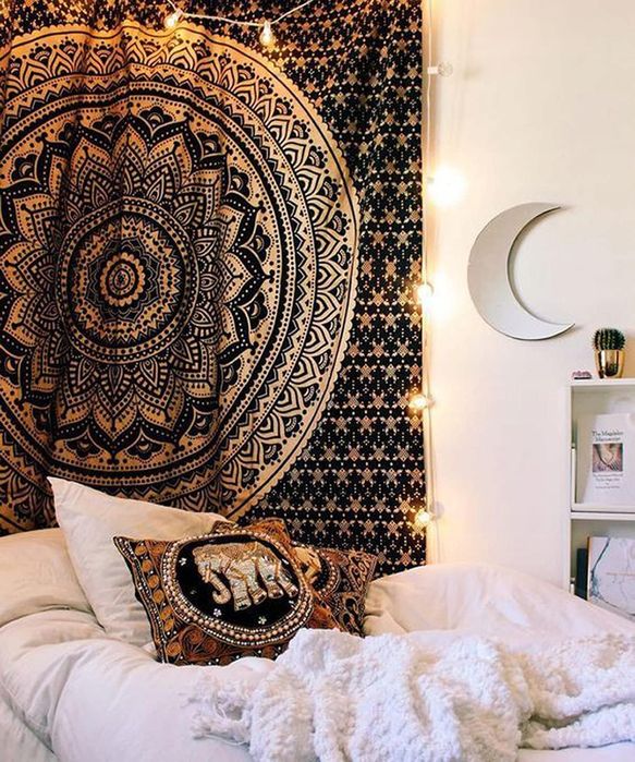 raajsee gobelin boho mandala czarna