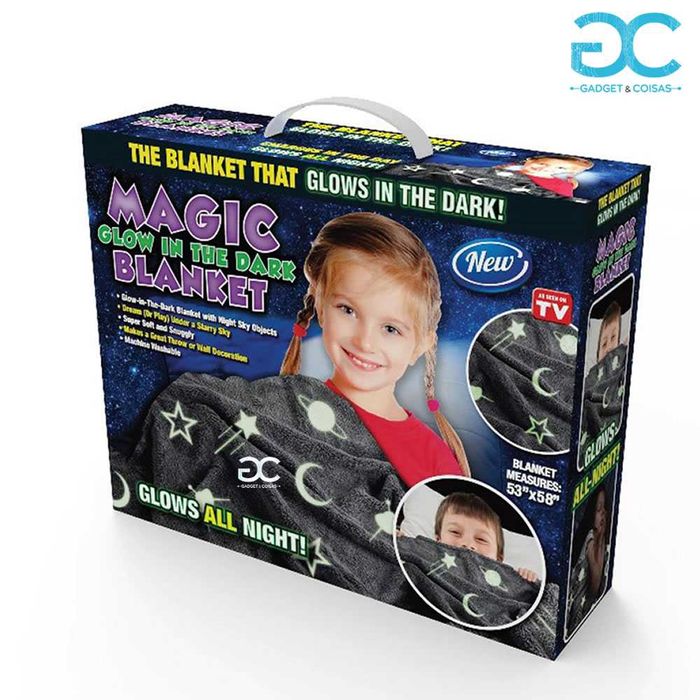 Cobertor Mágico que Brilha no Escuro