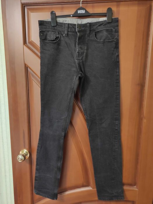 чоловічі чорні джинси  р.46-48/ W32