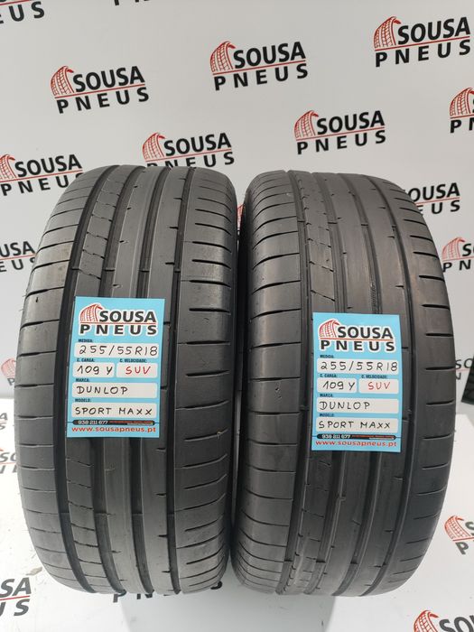 160 Euros 2 pneus semi novos 255-55R18 109y  Dunlop Oferta dos Portes