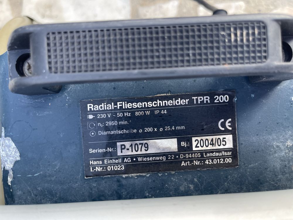Maquina de Cortar Ladrilhos Einhell TPR-200 em Excelente Estado
