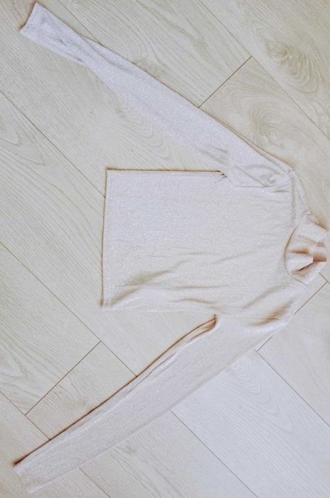 Amisu kremowy zloty golfik xxs