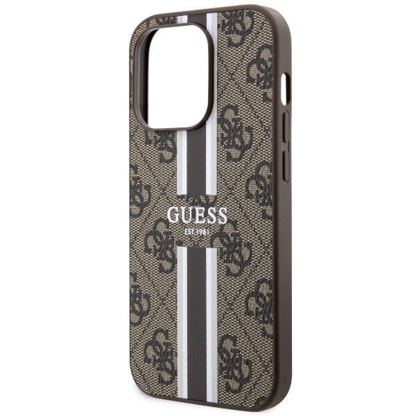 Etui Guess 4G Printed Stripes MagSafe dla iPhone 14 Pro Max 6.7"