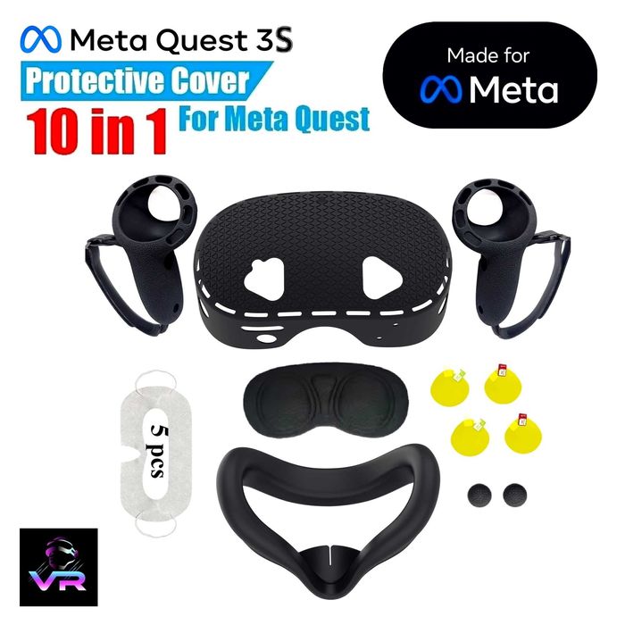 ‼️Meta Quest 3S захисні чохли, набір (10-в-1) чехлы, плівка Oculus