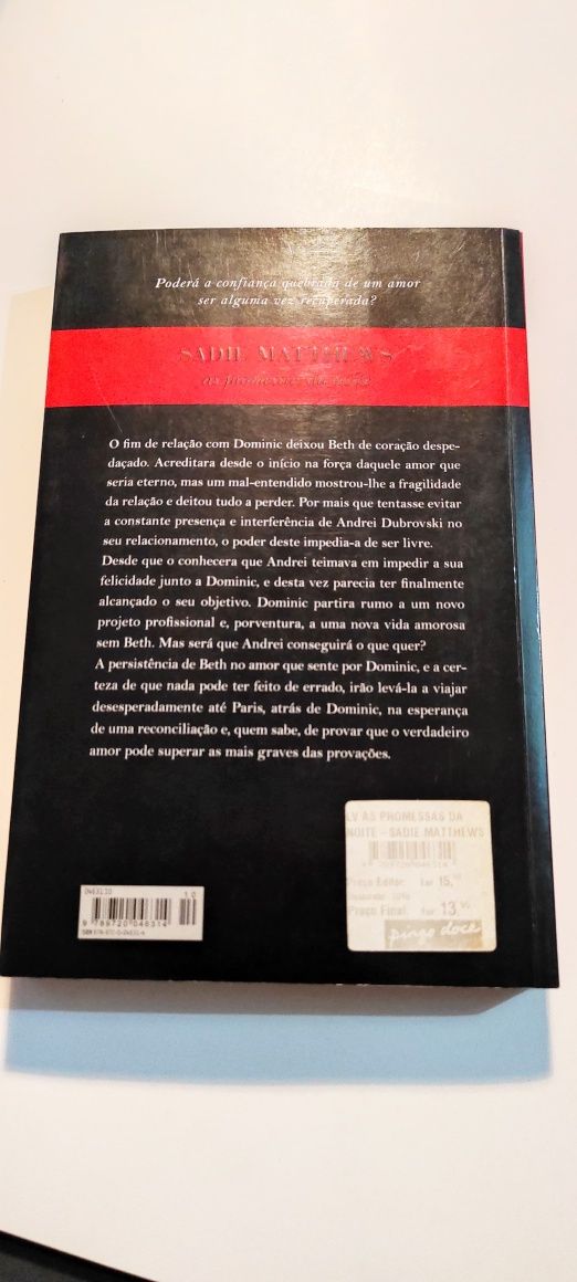 Livro As promessas da noite - Sadie Matthews