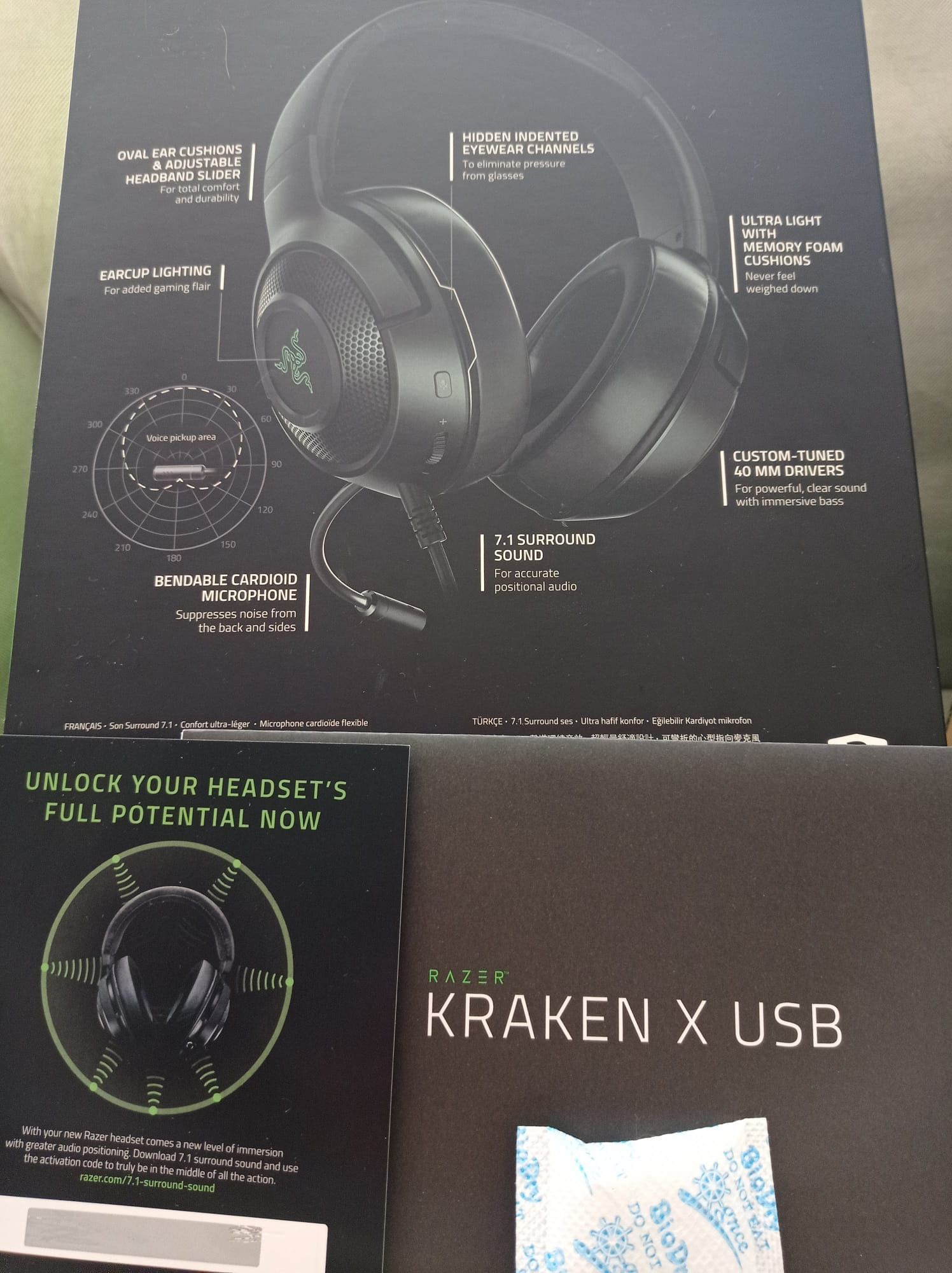 Headset Razer kraken x USB , PC e Switch.