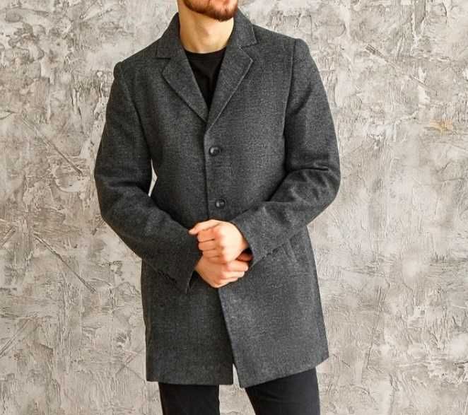 Пальто мужское на осень или весну плотный хлопок пальто чоловіче