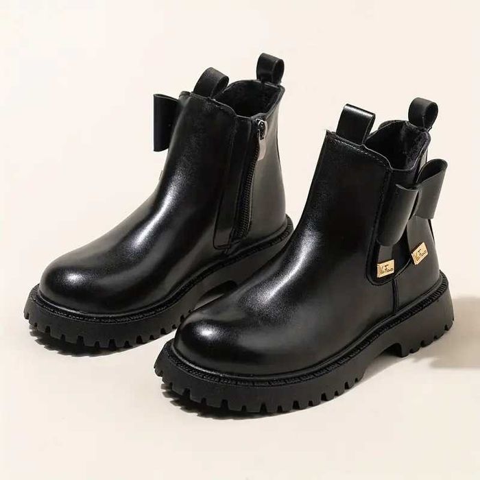 Czarne buty Chelsea dla dziewczynek