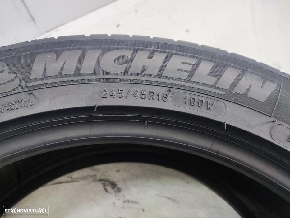 2 pneus semi novos 245-45r18 michelin - oferta dos portes