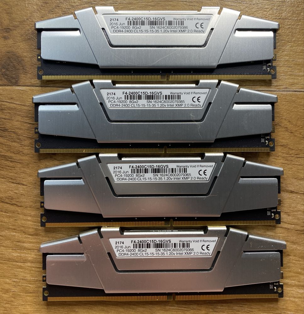 G Skill Ripjaws V 4 x 8 gb 32 gb гигабайта 2400 частота ddr4 kit идеал