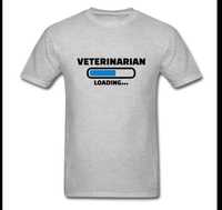 T shirt cinza estudante medicina veterinária