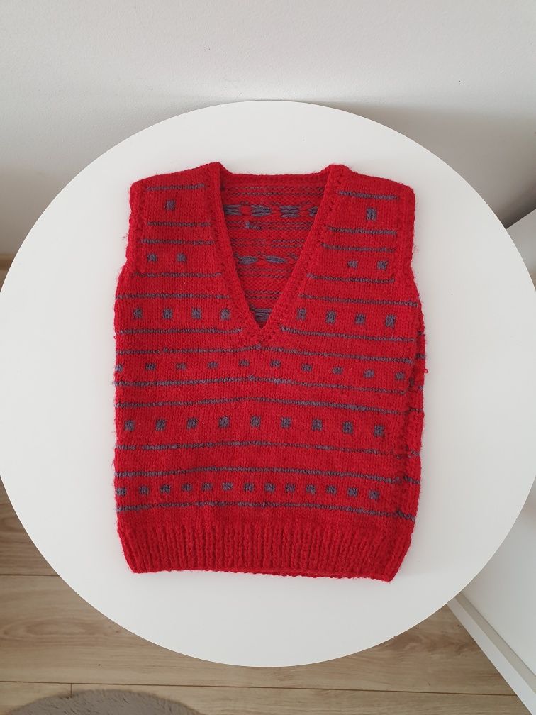 Kamizelka Czerwona HandMade. Produkt własnej Roboty!