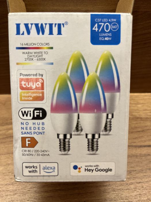 Snart Żarówki WIFI RGB mały gwint x4