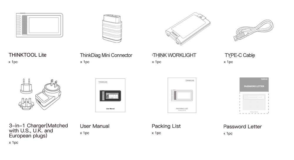 ThinkCar ThinkTool Lite Máquina Diagnóstico OBD /Codificação (NOVO)