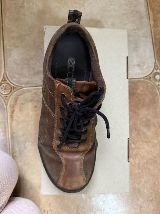 Чоловічі ботінки Ecco з натурального замшу і шкіри