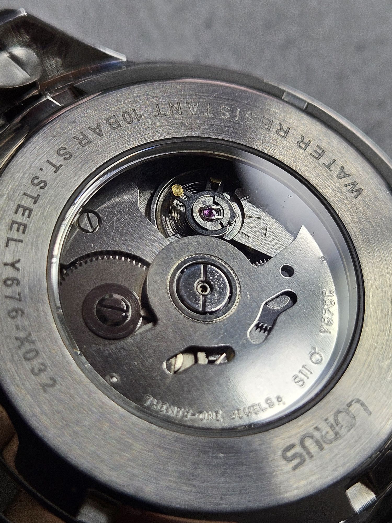 Lorus Automatic Seiko Przeszklony Dekiel Day Karbowany Bezel jubile