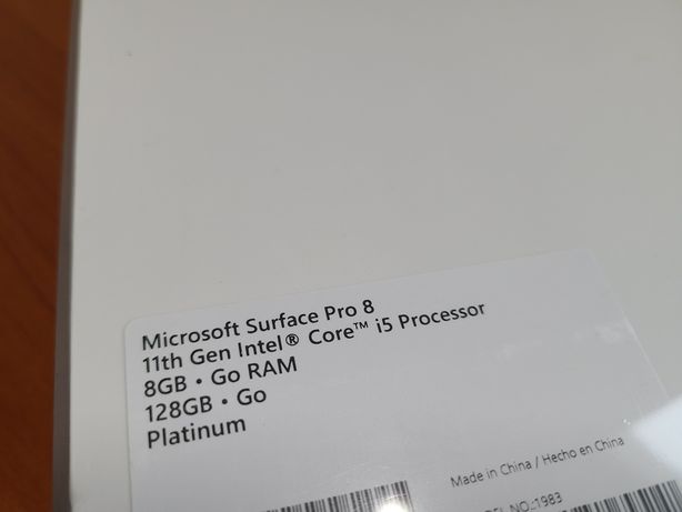 Microsoft Surface Pro 8 i5 8gb 128gb