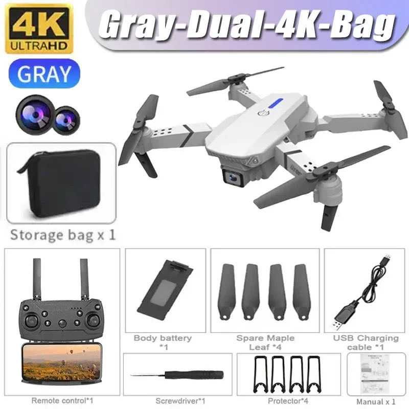 Drone E88 Pro 4K HD com Dupla Câmara e Controle Remoto