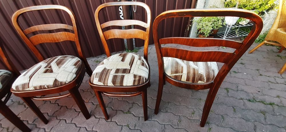 Krzesła drewniane  retro vintage prl