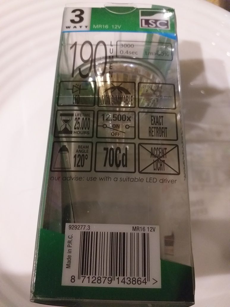Żarówka halogenowa  3 watt