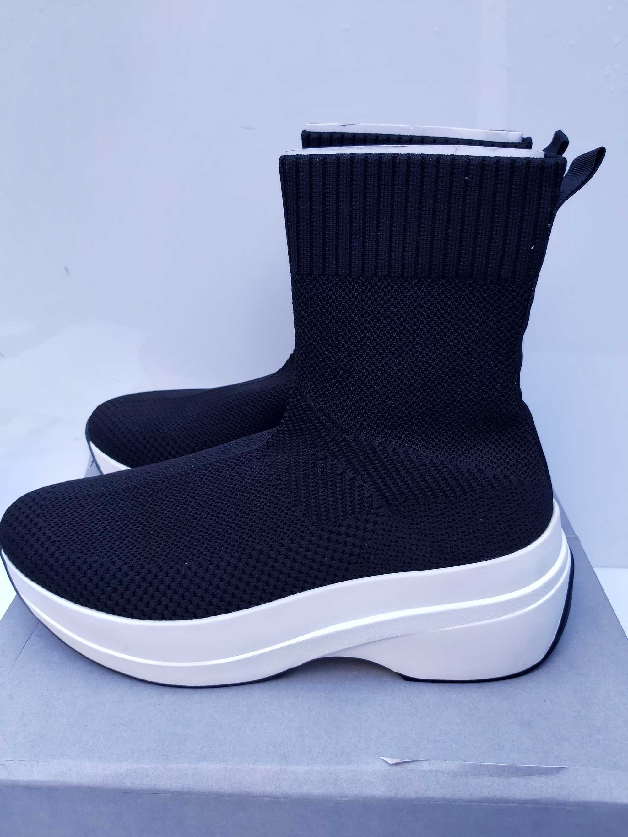 Botki kozaki VAGABOND strecz materiał sprint 2.0 czarne 39