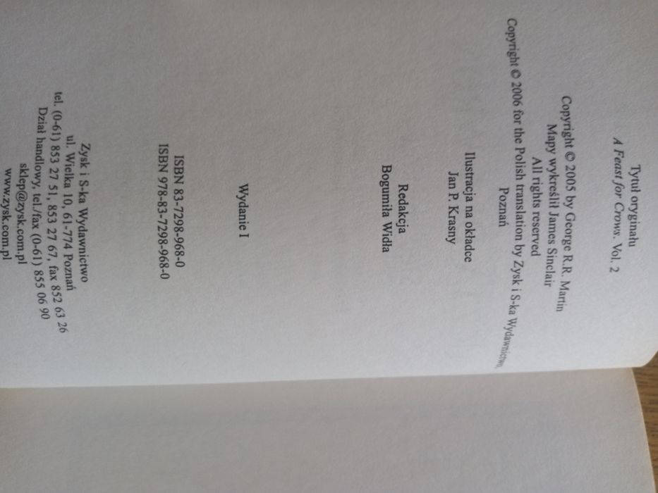 Uczta dla wron. Sieć spisków, G. R. R. Martin