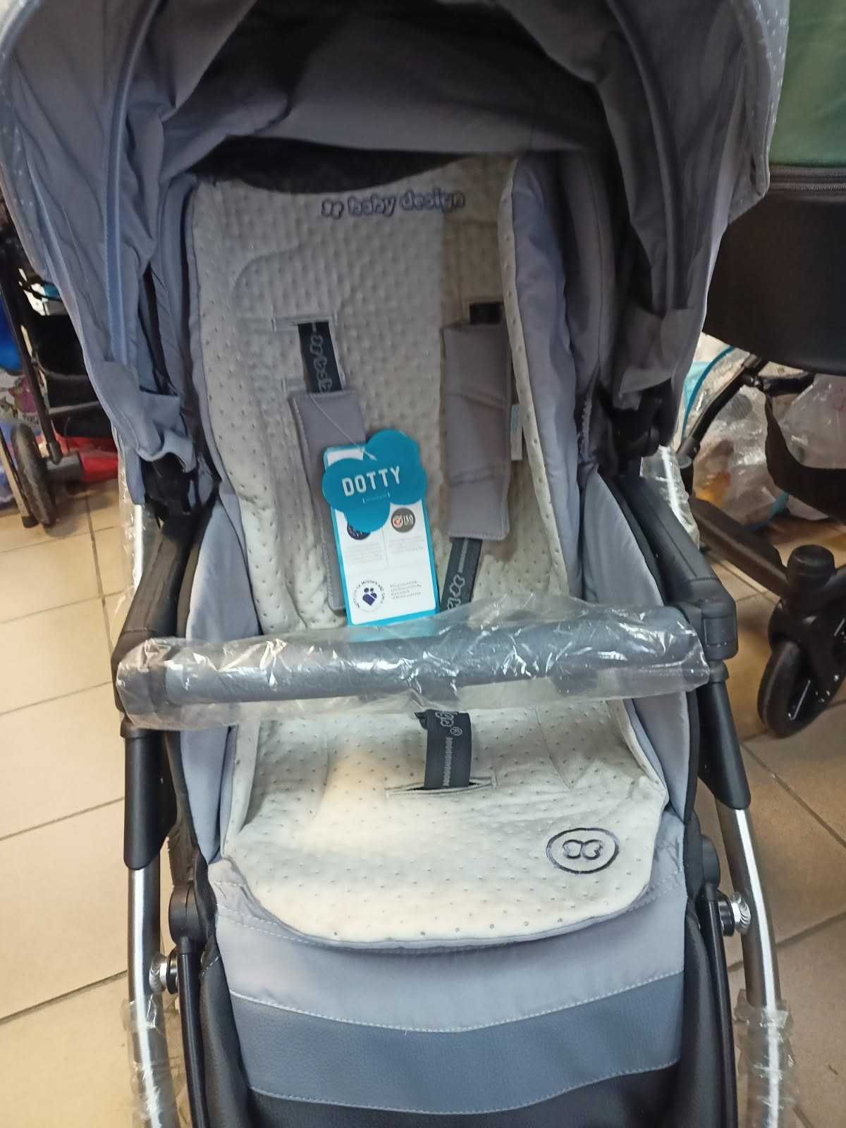 Wózek głęboko-spacerowy DOTTY 07 BabyDesign 2w1