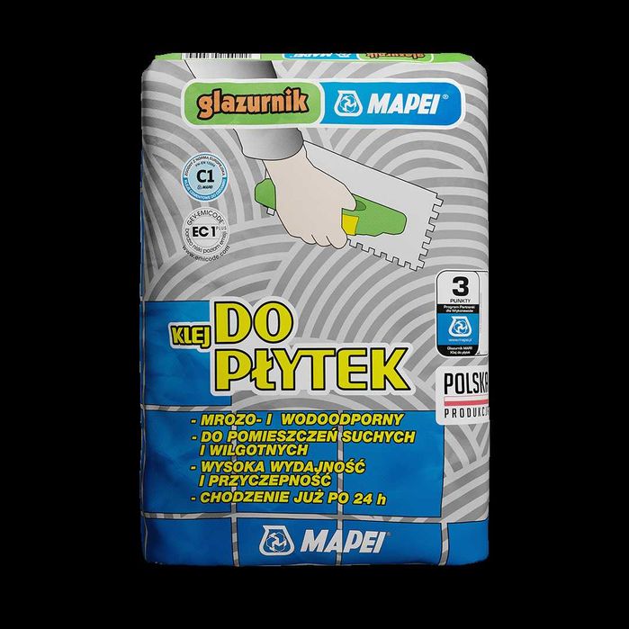 Klej do płytek standard zwykły Glazurnik Mapei 25kg